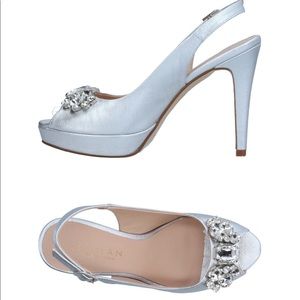 Marian - Silver leather with jewels Sandals